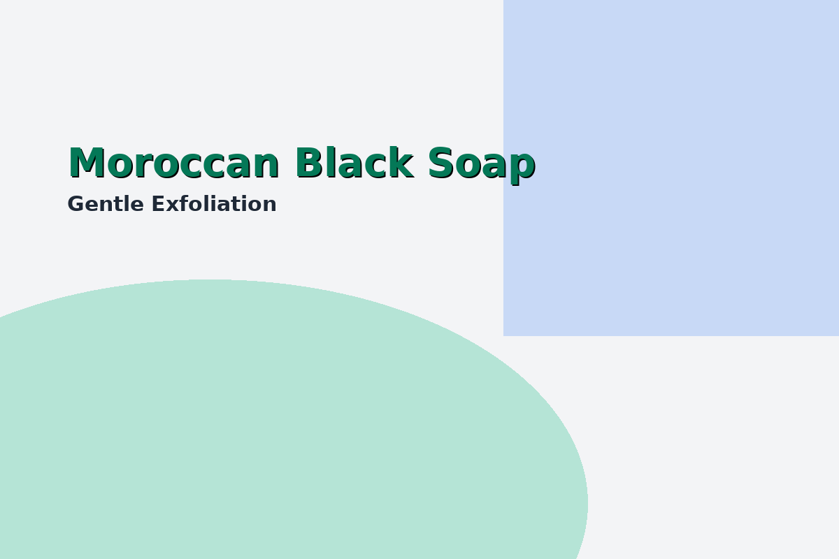 Traditional Moroccan black soap (Beldi) and kessa glove